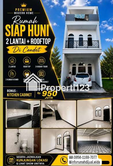 Dijual Rumah Baru Siap Huni 2 Lantai Bonus Rooftop di Condet Jakarta Timur - 1