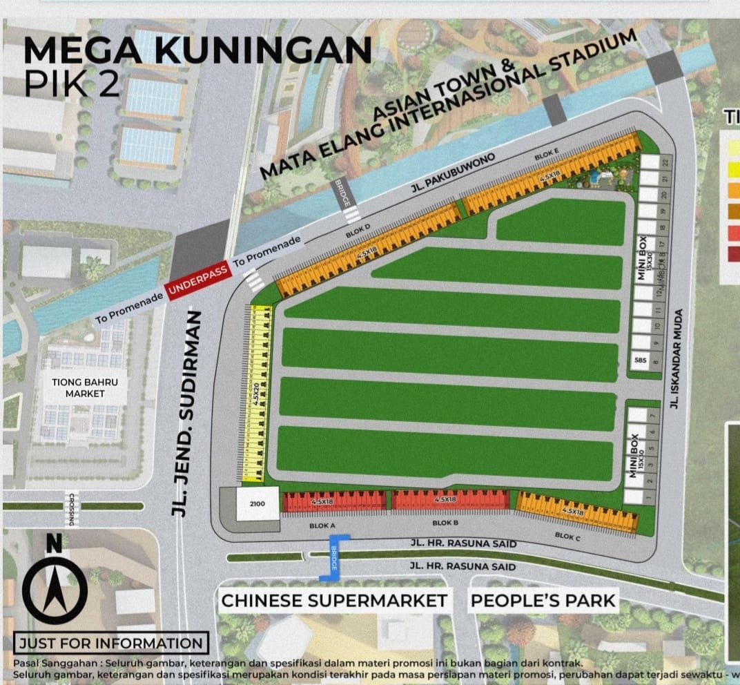 Dijual Kavling Komersial Mega Kuningan, Mini Box, Jln. Iskandar Muda, PIK 2 - 3
