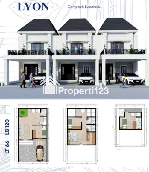 Rumah modern bebas banjir bonus attic room di Jakasampurna Bekasi Barat - 2