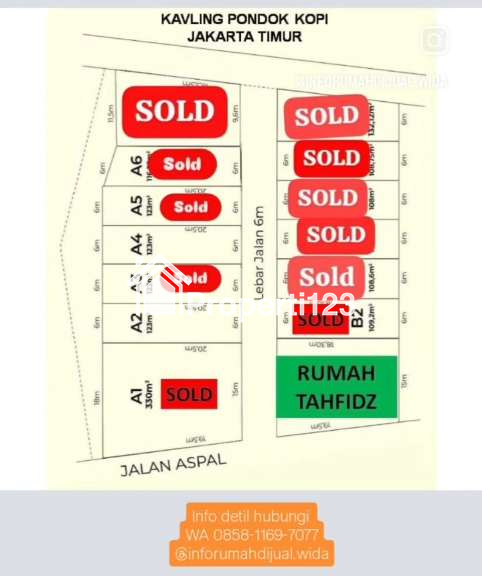 Jual Tanah Kavling Siap Bangun di Pondok Kopi Duren Sawit Jakarta Timur - 2