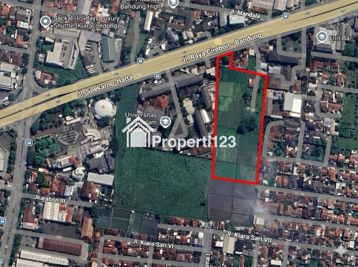 Jual Tanah Mainroad Soekarno Hatta Bandung 2.2 HA Dekat Uninus & Samsat - 9