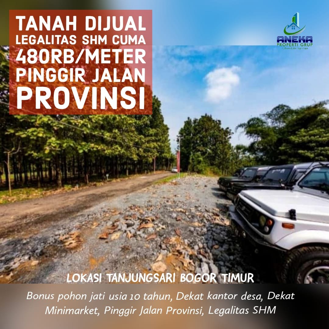 JUAL TANAH KAVLING TERMURAH, SHM PINGGIR JALAN DI TANJUNGSARI BOGOR TIMUR - 7