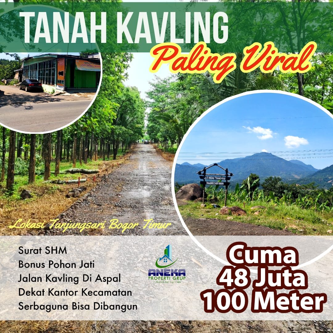 JUAL TANAH KAVLING TERMURAH, SHM PINGGIR JALAN DI TANJUNGSARI BOGOR TIMUR - 3