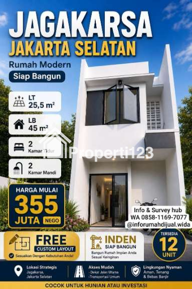 Dijual Rumah Minimalis Dekat Univ Pancasila Jagakarsa Jakarta Selatan - 1