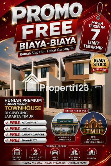 Rumah Baru Dekat Tol Setu Cipayung Jakarta Timur Bonus Free Biaya - 9