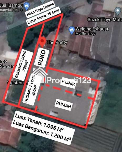 Three In One, Rumah Mewah, Ruko+Gudang  Di Main Road Di Katapang Kopo Bandung - 1