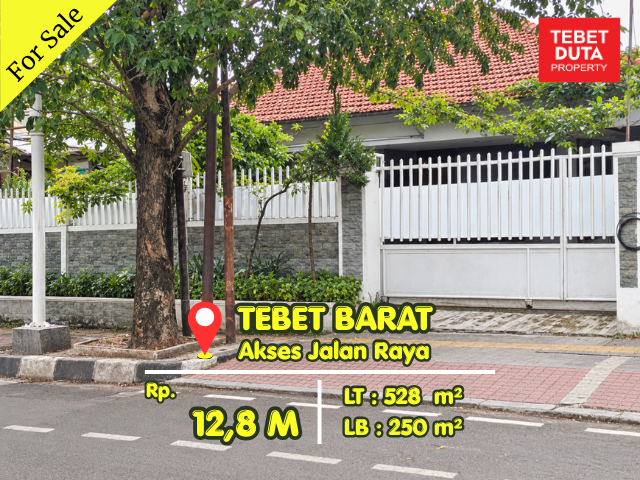 Dijual Murah Rumah Tebet Barat Harga NJOP Lokasi Strategis Jalan Raya - 1
