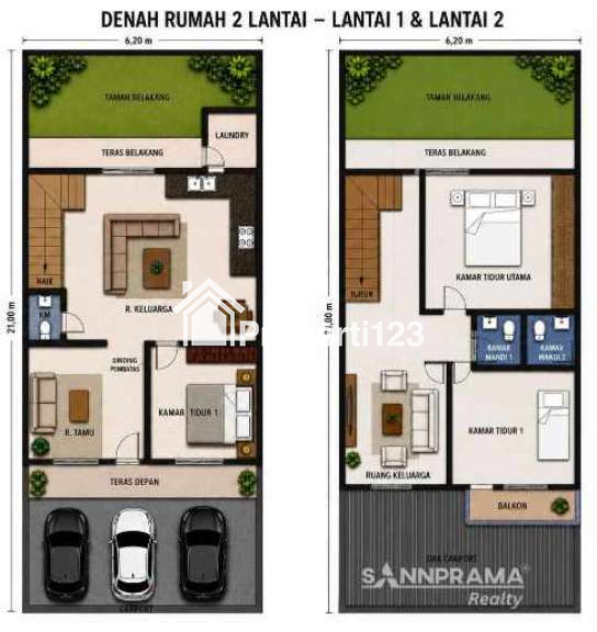 Rumah Modern 2 lantai di Meruyung Depok - 2