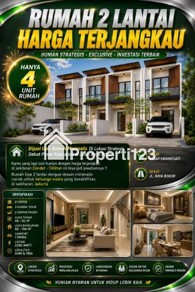 Rumah minimalis 2 Lantai area Condet Cililitan Jakarta Timur - 1