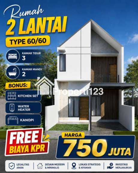 jual rumah 2 lantai murah di panyileukan kota bandung, rumah 700 jutaan di panyileukan dekat stasiun stasiun tegalluar - 1