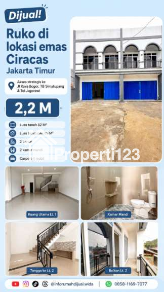 Dijual Ruko di lokasi emas Ciracas Jakarta Timur - 1