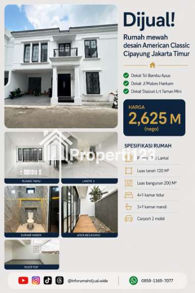Dijual Rumah American Classic di Cipayung Jakarta Timur - 1