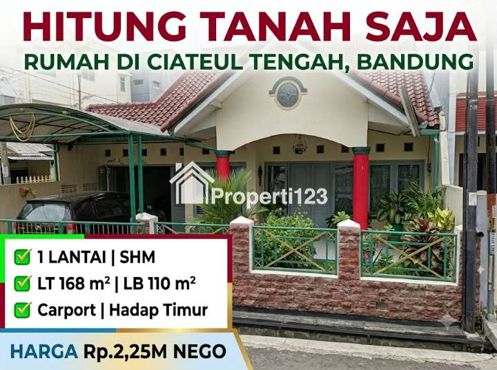 Rumah Hitung Tanah Murah di Ciateul Tengah Pusat Kota Bandung - Dekat Asia Afrika - 1