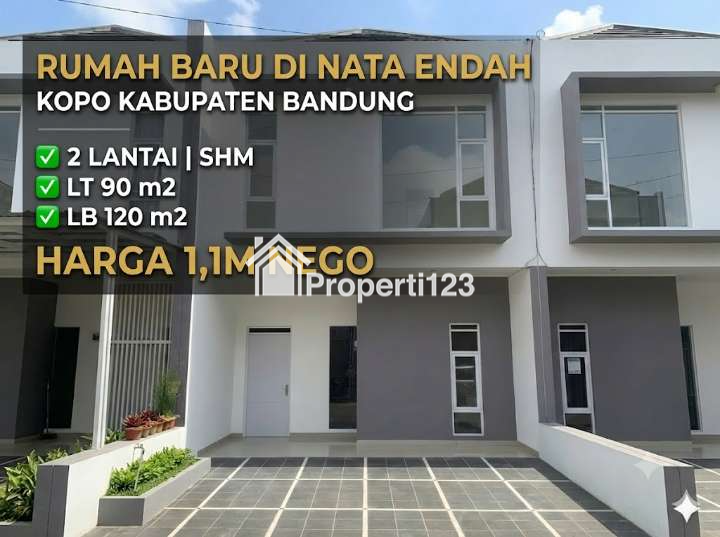 Rumah Baru 2 Lantai Siap Huni di Cluster Nata Belova Kopo Margahayu Bandung - 1