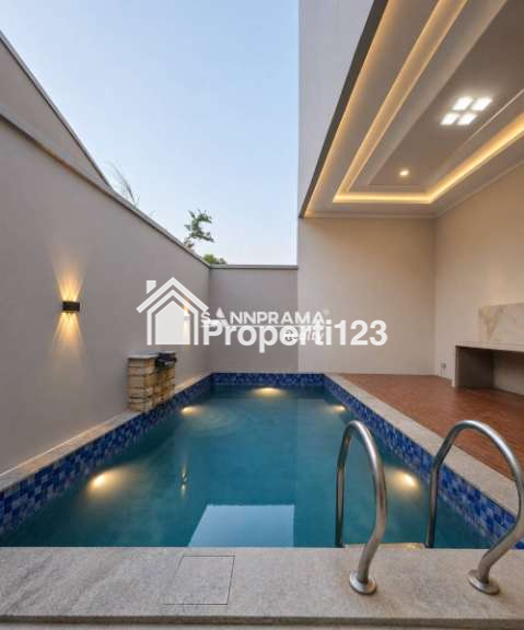 Rumah mewah 2 lantai dgn pool murah siap huni diTanah baru Depok - 6
