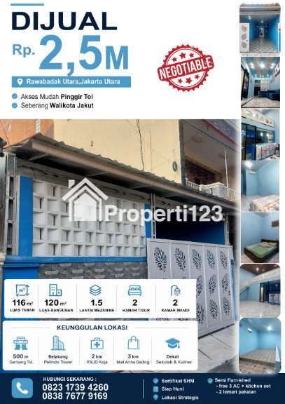 DIJUAL MURAH RUMAH MEZZANINE FREE FURNISHED - 1