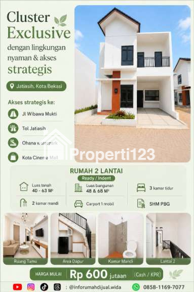Rumah Cluster Exclusive Dekat Tol Jatiasih Bekasi - 1