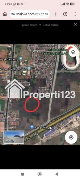Tanah sawah depan stadion GBLA Gedebage Bandung - 2