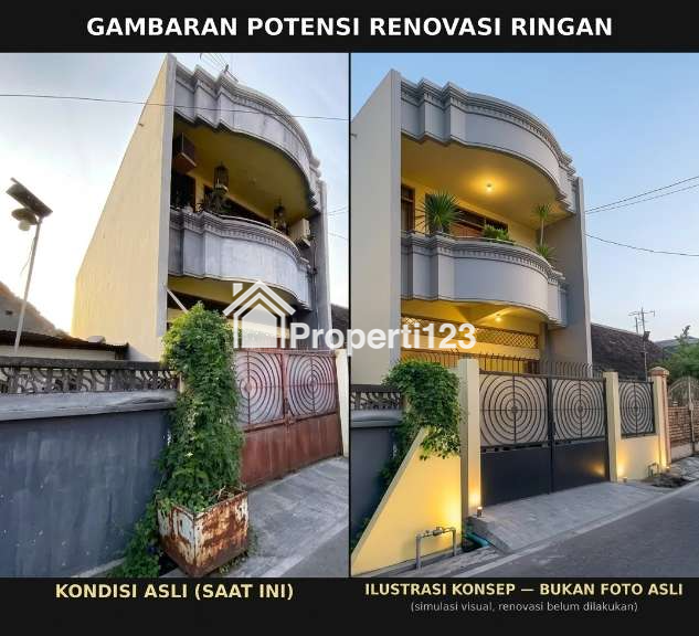 Rumah 2 Lantai Tengah Kota Solo — Nusukan, Banjarsari, SHM, LT100/LB180 - 2