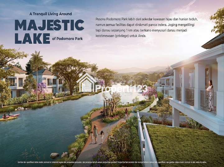 DIJUAL RUMAH MEWAH TEPI DANAU DI PODOMORO PARK BANDUNG - CLUSTER BRAHMAPURI TIPE SAGARA HOOK - 10