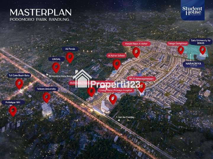 DIJUAL RUKOST MEWAH 13 KAMAR PODOMORO PARK BANDUNG - PASSIVE INCOME TINGGI DI CLUSTER NARAGRIYA STUDENT HOUSE - 16