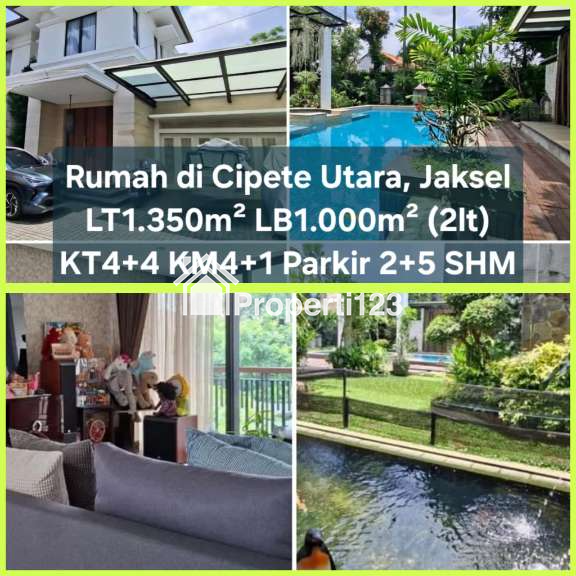 Rumah Bagus Siap Huni+S Pool Diatas Lahan Yg  Luas Di Lingk Nyaman Di Cipete Utara Jakarta Selatan - 1