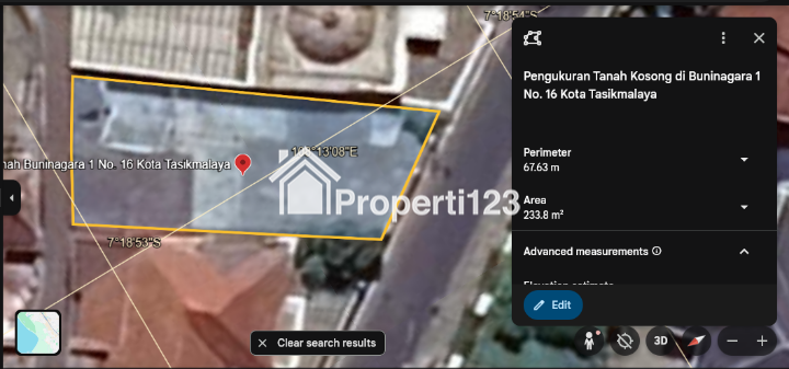 Dijual Tanah Kosong Area Luas 233.8m² di Pinggir Jalan Buninagara I Kota Tasikmalaya - 4