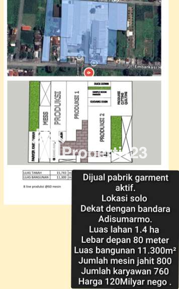 Di jual pabrik garmen aktif di solo - 1