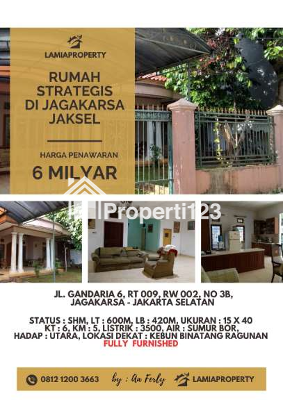 Dijual Rumah Daerah Jagakarsa (Dekat Kebun Binatang Ragunan) - Jakarta Selatan - 1