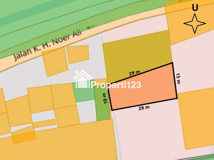 Tanah Komersial Jalan KH Noer Ali Kalimalang Jakasampurna Bekasi Barat - 7