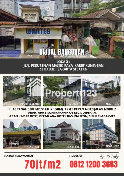 Dijual tanah luas 300 M2 lokasi di segitiga emas Kuningan, Setia Budi - Jakarta Selatan - 1
