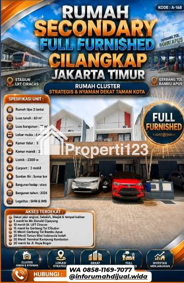 Dijual Rumah Second Terawat Bonus Furniture di Cilangkap Jakarta Timur - 1