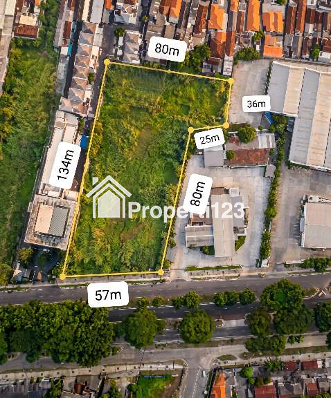 DIJUAL TANAH STRATEGIS KOMERSIAL NOL JALAN RAYA JUANDA - SIDOARJO - 1