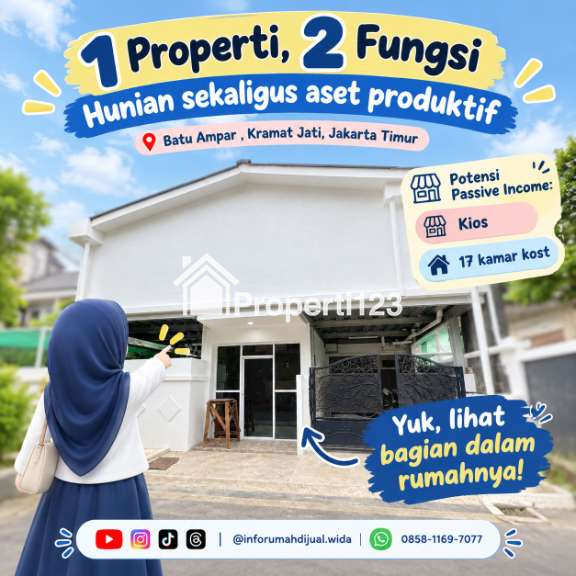 Dijual Rumah Kost Bonus Kios di Batu Ampar Kramat Jati Jakarta Timur - 1