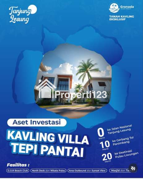 Aset Investasi Kavling Villa Tepi Pantai Tanjung Lesung - 1