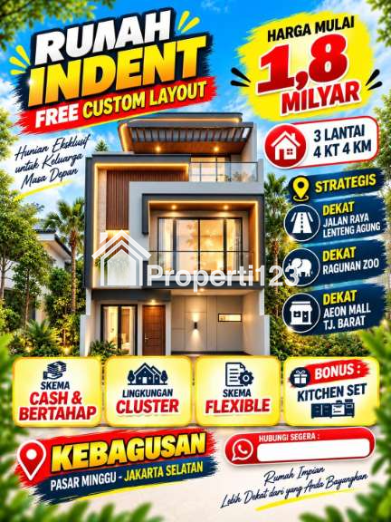 Rumah Inden Dalam Cluster di Kebagusan Pasar Minggu Jakarta Selatan - 4