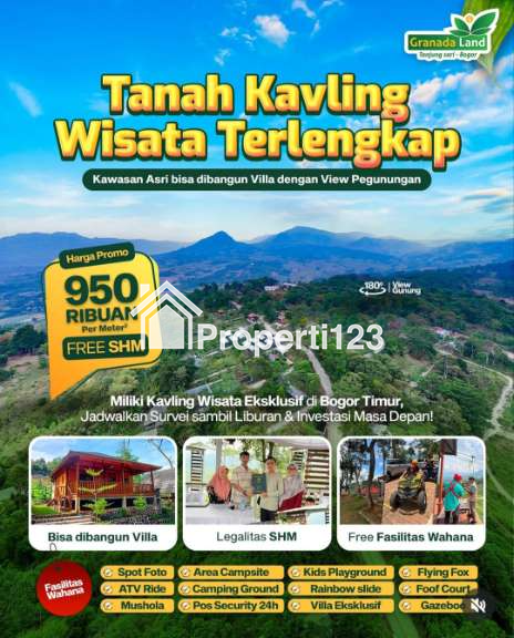 Kavling Ekslusif dikawasan Wisata Puncak Dua Bogor - 1