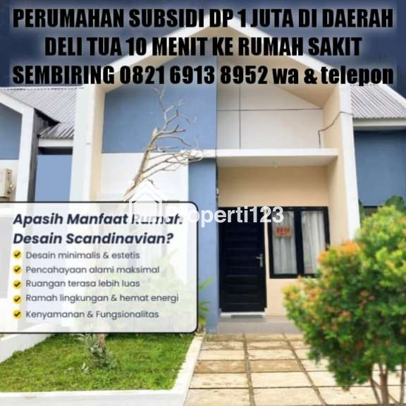 Dijual Perumahan rumah Subsidi bersubsidi di Daerah deli tua 15 menit ke medan johor Dp 2.5 juta - 1