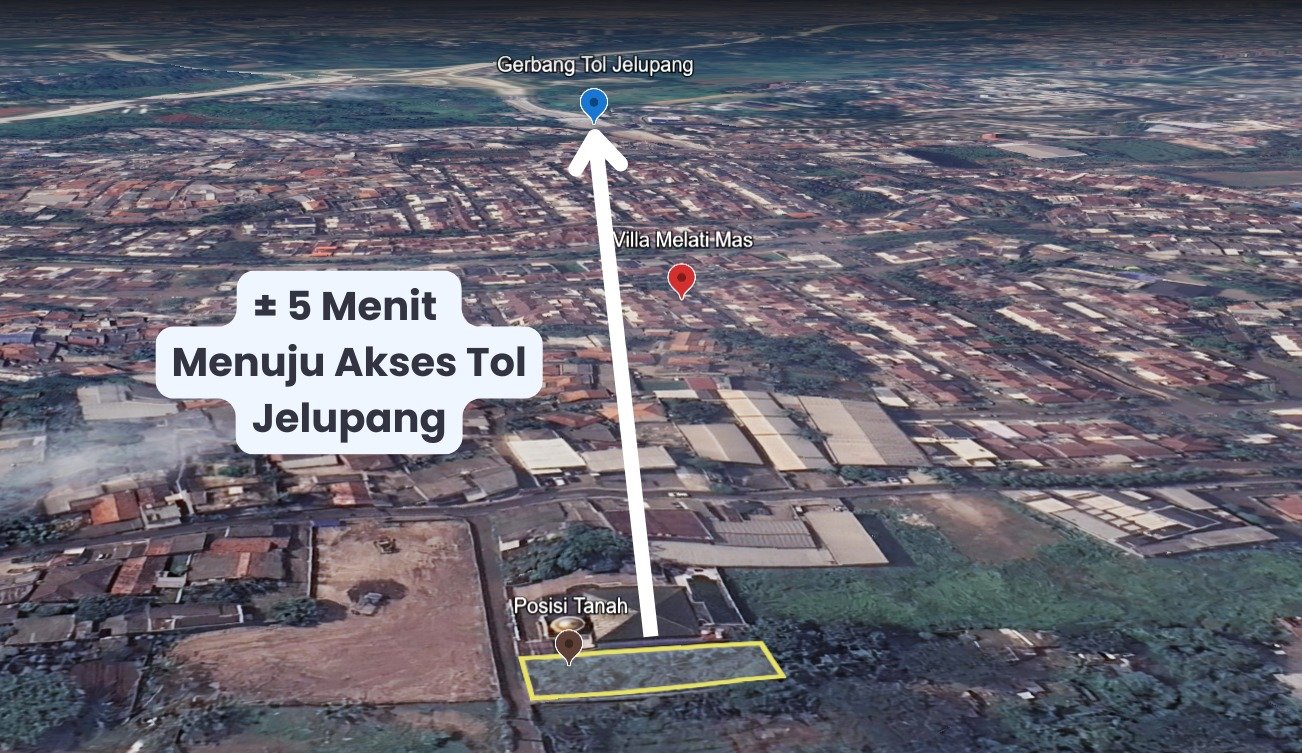Dijual Tanah di Villa Melati Mas, Jelupang, Serpong Utara, Kota Tangerang Selatan - 4