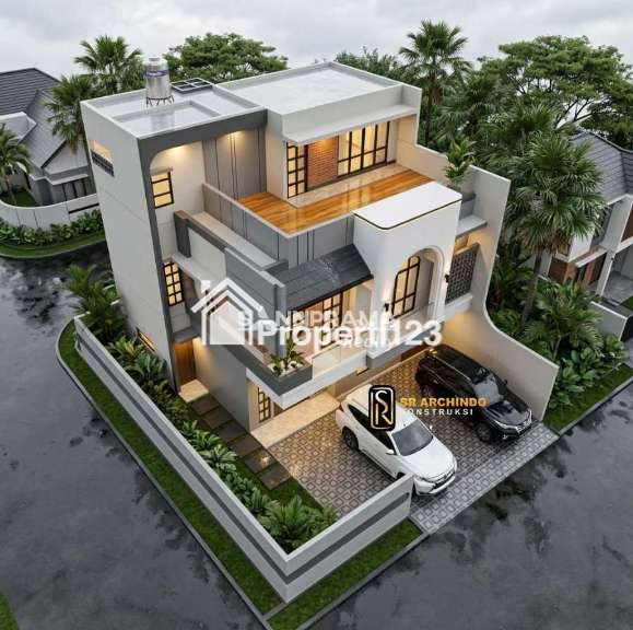 Rumah mewah 3 lantai hook strategis nempel Villa Cinere Mas - 3