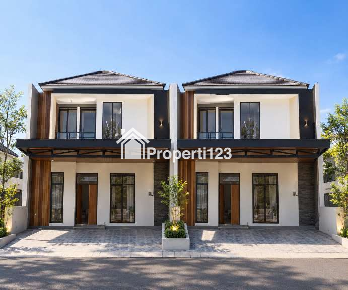 dijual rumah elite 2 lantai di cimahi akses dekat tol baros  3 kamar tidur, jual rumah baru desain mewah - 1