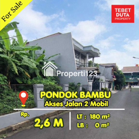 Dijual Tanah Kavling Pondok Bambu Lokasi Strategis Akses Jalan 2 Mobil - 1