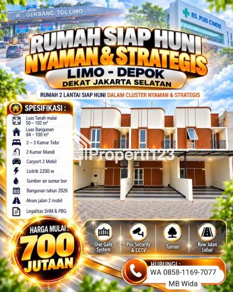 Dijual Rumah Siap Huni Nyaman Strategis di Limo Depok - 1