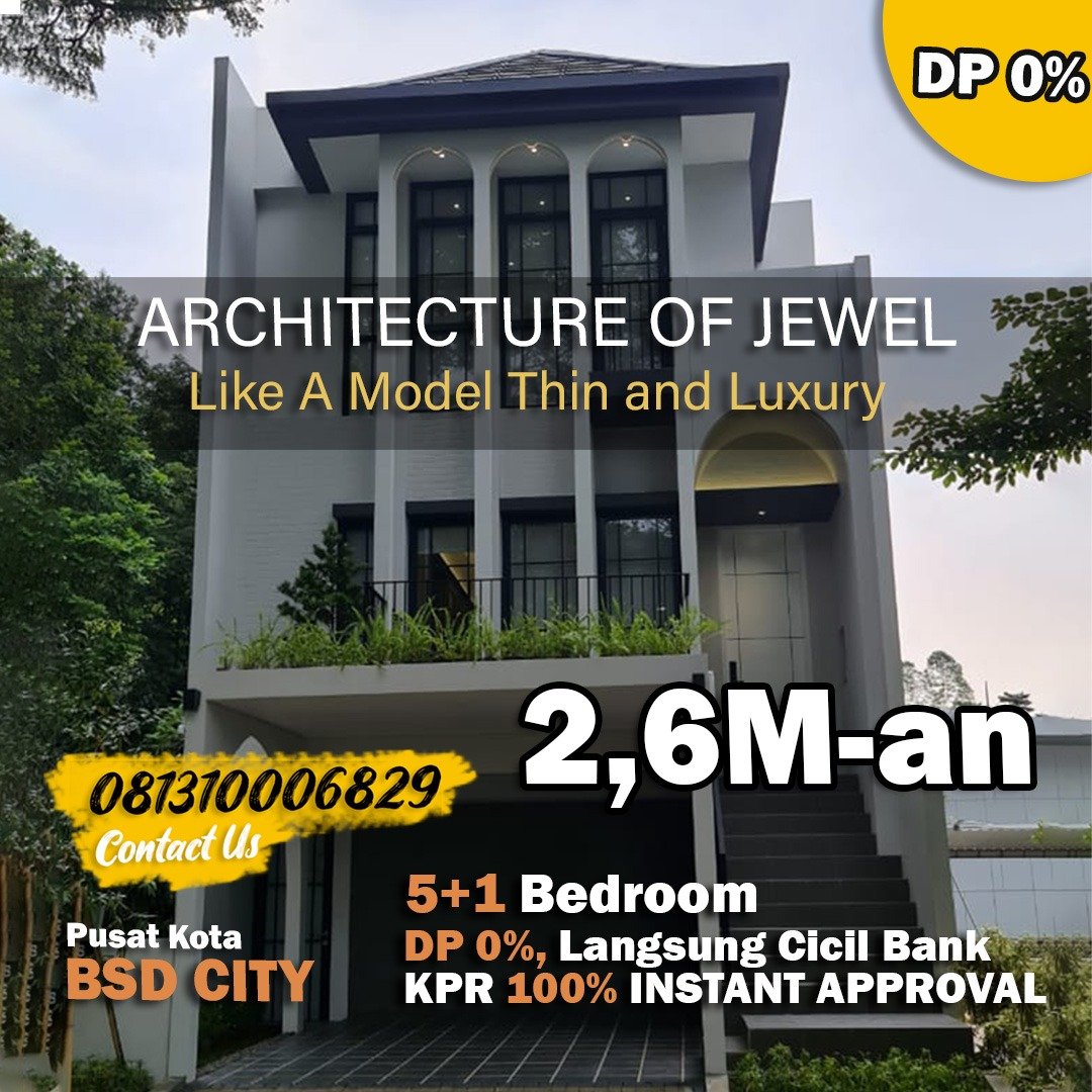 Rumah Premium DP 0%, 3 Lantai BSD CITY Berkonsep American Modern - 2
