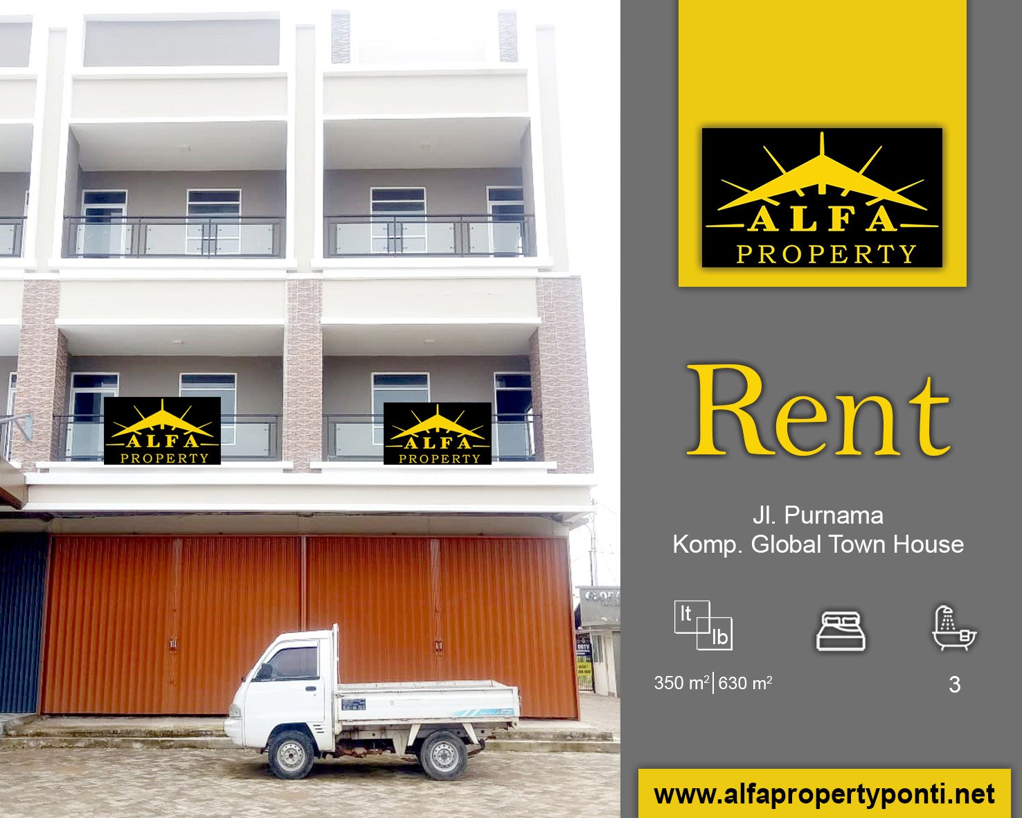 Ruko Purnama Global Town House, Pontianak, Kalimantan Barat - 1