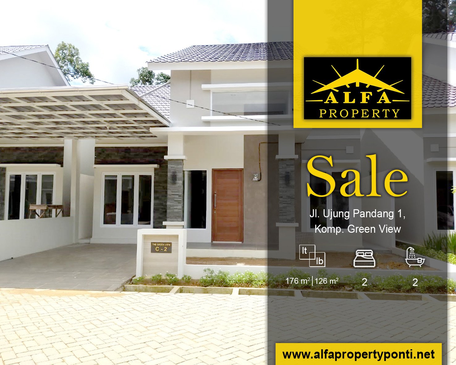 Rumah Green View, Ujung Pandang 1, Pontianak, Kalimantan Barat - 1