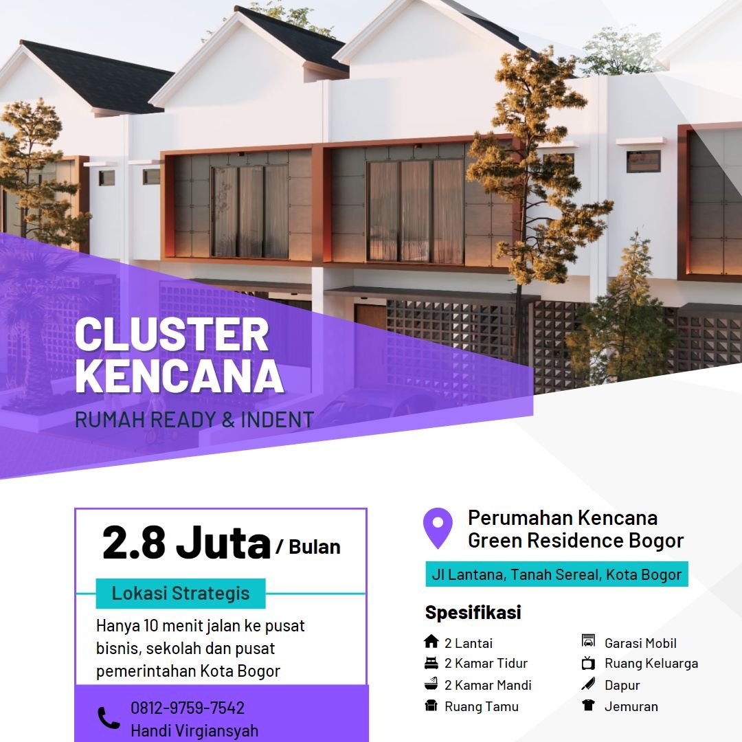 RUMAH 2 LANTAI HARGA DIBAWAH 400JT'AN DI KOTA BOGOR - 1
