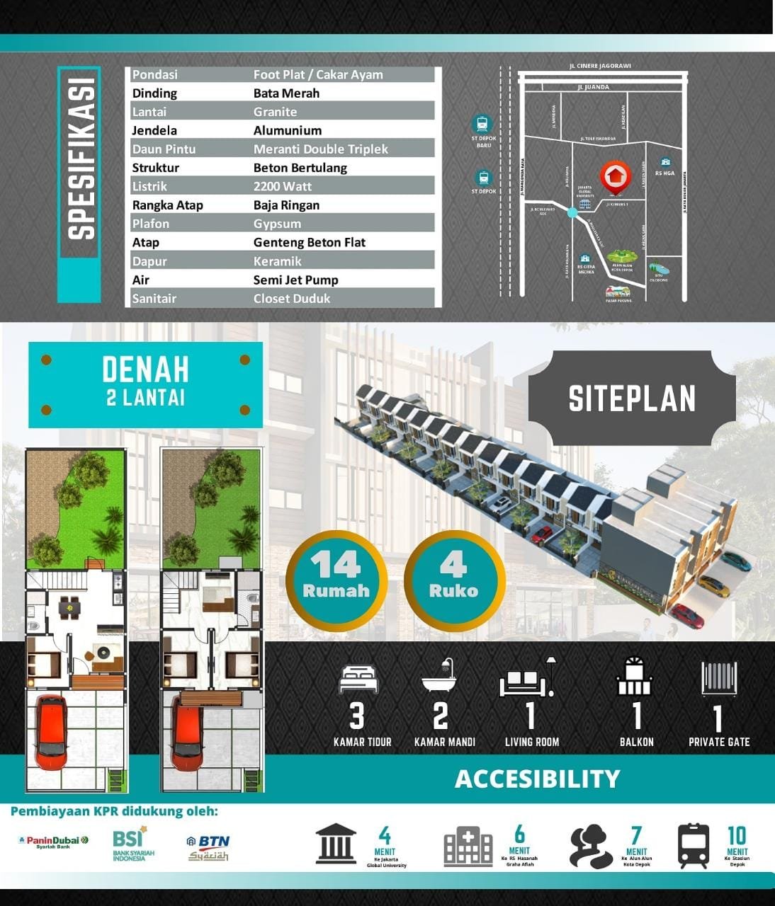 Dijual Rumah Lokasi Strategis Dekat Grand Depok City - 4
