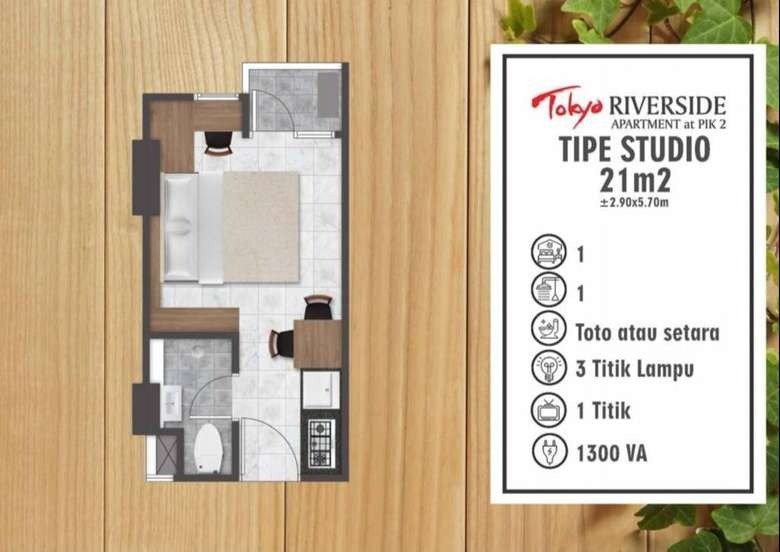 DIJUAL APARTEMEN TOKYO RIVERSIDE TOWER A (Akihabara) LANTAI 36 PIK 2 (High Zone) - 2