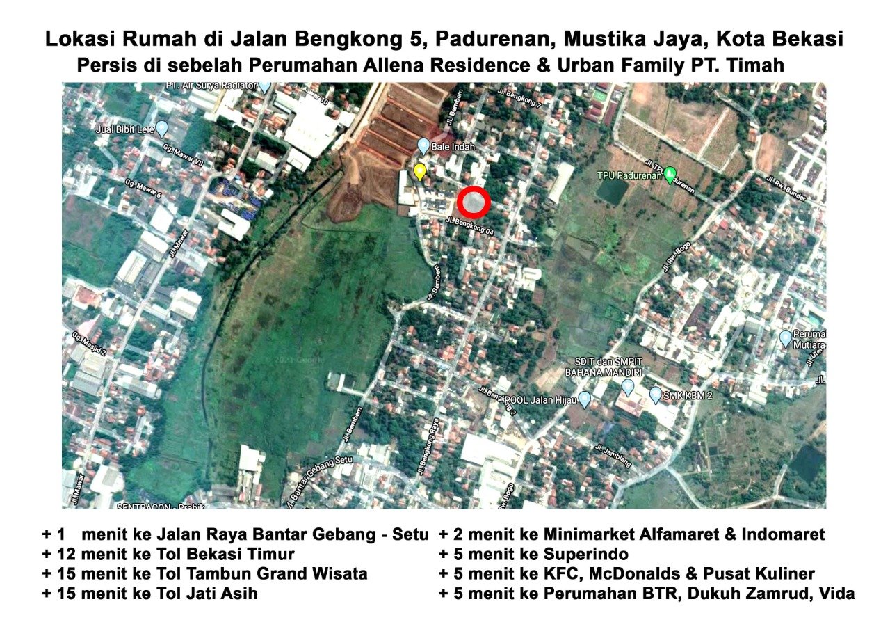Dijual Rumah Murah Baru BEBAS BANJIR dan Strategis di Padurenan Mustika Jaya Kota Bekasi - 7